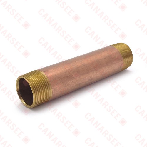 1-1/4" x 8" Brass Pipe Nipple