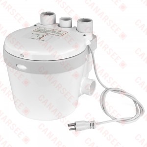 SaniSWIFT Automatic Drain Pump w/ 2.75 Gal Basin, 1-1/2" Connections, 4'' cord, 1/3 HP, 120V