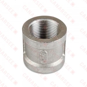 1" 304 Stainless Steel Coupling, FNPT threaded