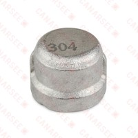 1/4" 304 Stainless Steel Cap, FNPT threaded