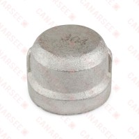 3/8" 304 Stainless Steel Cap, FNPT threaded