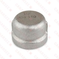1/2" 304 Stainless Steel Cap, FNPT threaded