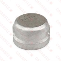 3/4" 304 Stainless Steel Cap, FNPT threaded