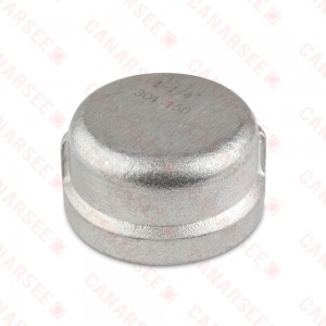 1-1/4" 304 Stainless Steel Cap, FNPT threaded