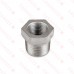 1/2" x 3/8" 304 Stainless Steel Hex Bushing, MNPT x FNPT threaded