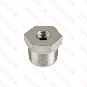 3/4" x 1/4" 304 Stainless Steel Hex Bushing, MNPT x FNPT threaded