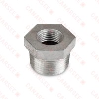 1" x 1/2" 304 Stainless Steel Hex Bushing, MNPT x FNPT threaded