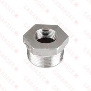 1-1/4" x 3/4" 304 Stainless Steel Hex Bushing, MNPT x FNPT threaded