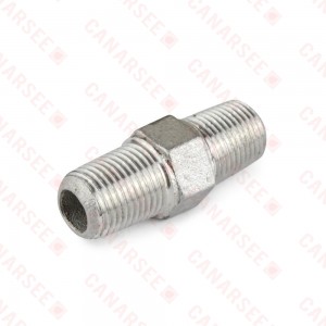 1/8" 304 Stainless Steel Hex Pipe Nipple, MNPT threaded
