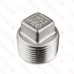 1" 304 Stainless Steel Square Head Plug, MNPT threaded