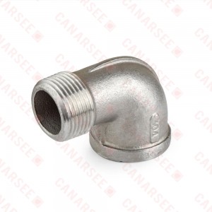 1" 304 Stainless Steel 90° Street Elbow, MNPT x FNPT threaded