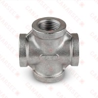 1/2" 304 Stainless Steel Cross, FNPT threaded