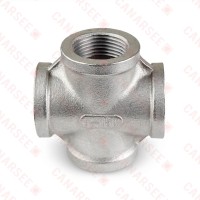 1" 304 Stainless Steel Cross, FNPT threaded