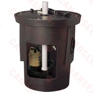 Assembled Sump Kit w/ 18” x 22” Basin, 1/3HP Sump Pump w/ 10' cord, 115V