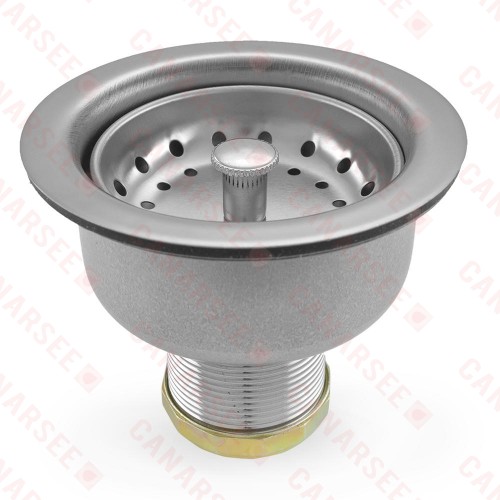 St. Steel Kitchen Sink Deep Double Cup Drain Strainer w/ Fixed Stick Post Basket St. Steel Kitchen Sink Deep Double Cup Drain Strainer w/ Fixed Stick Post Basket