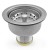 St. Steel Kitchen Sink Deep Double Cup Drain Strainer w/ Fixed Stick Post Basket