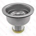 St. Steel Kitchen Sink Deep Double Cup Drain Strainer w/ Fixed Stick Post Basket St. Steel Kitchen Sink Deep Double Cup Drain Strainer w/ Fixed Stick Post Basket