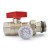 Rifeng SSM400 Manifold Ball Valve w/ Temperature Gauge (red handle)