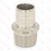 1" PEX x 3/4" Male Threaded Adapter, 304 St. Steel (Lead-Free)
