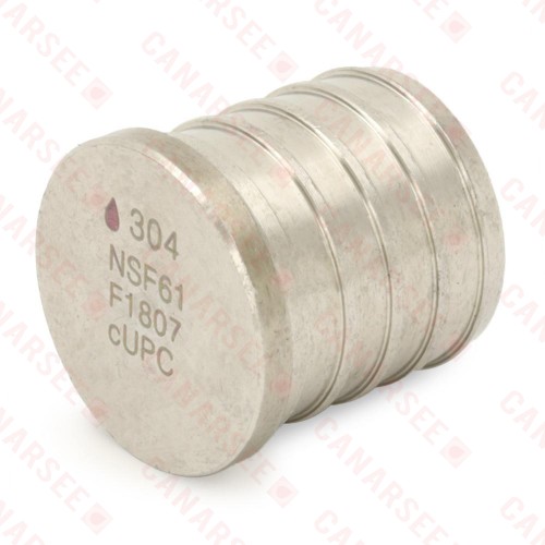 1" PEX 304 St. Steel Plug (Lead-Free)....