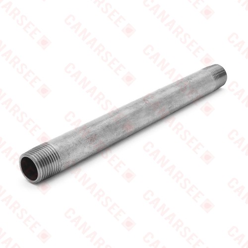 1/2" x 12" Stainless Steel Pipe Nipple
