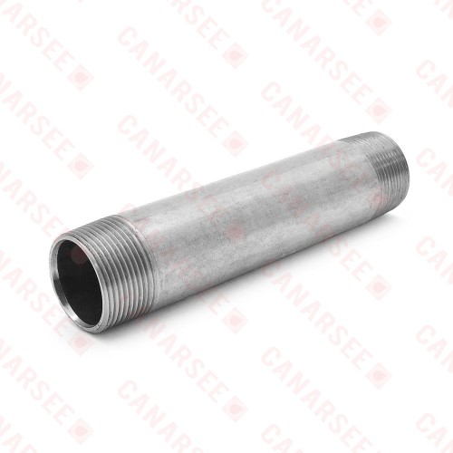 1-1/4" x 8" Stainless Steel Pipe Nipple