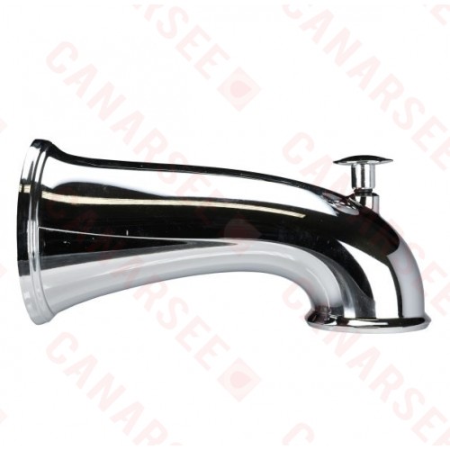 6" long, Slip On Tub Spout w/ Pull Down Diverter, Chrome Plated 6" long, Slip On Tub Spout w/ Pull Down Diverter, Chrome Plated