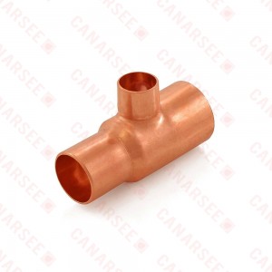 1” x 3/4” x 1/2” Copper Tee