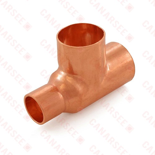 1-1/4" x 3/4" x 1-1/4" Copper Tee