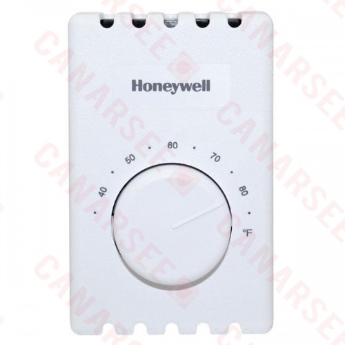 Honeywell T410B1004 T4398 Series Non Programmable Heat Only Thermostat, Settable 40 F to 80 F