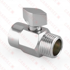 Shower Head Shut-Off & Volume Control Valve, Chrome Plated Brass