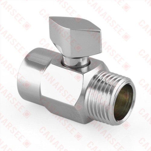 Shower Head Shut-Off & Volume Control Valve, Chrome Plated Brass