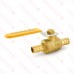 1/2” PEX Brass Ball Valve w/ Waste Outlet, Full Port