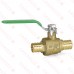 3/4” PEX Brass Ball Valve w/ Waste Outlet, Full Port (Lead-Free)