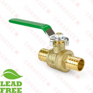 1” PEX Brass Ball Valve, Full Port (Lead-Free)