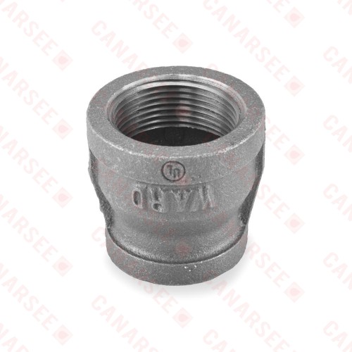 1-1/4" x 1" Black Coupling