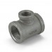 1-1/4" x 1-1/4" x 3/4" Black Tee