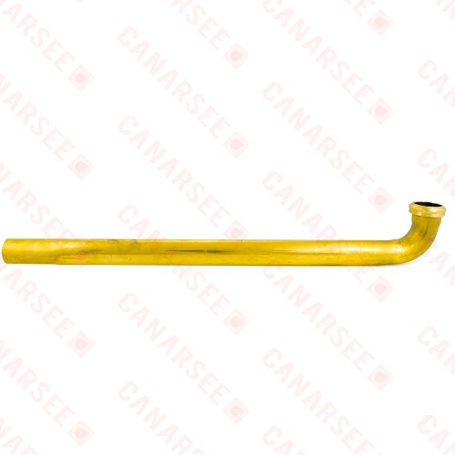 1-1/2" x 30", 22GA, Slip Joint Waste Bend, Rough Brass, w/ Zinc Slip Nut