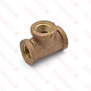 1/4" FPT Brass Tee, Lead-Free