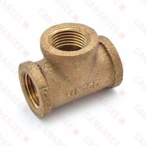 1/2" FPT Brass Tee, Lead-Free