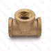 1/2" FPT Brass Tee, Lead-Free