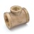 1" x 1" x 1/2" FPT Brass Tee, Lead-Free