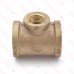 1" x 1" x 1/2" FPT Brass Tee, Lead-Free