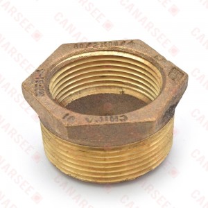 1-1/2" x 1-1/4" FPT Brass Bushing, Lead-Free
