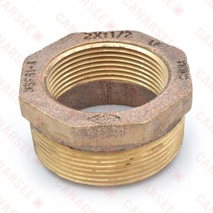 2" x 1-1/2" FPT Brass Bushing, Lead-Free