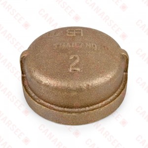 2" FPT Brass Cap, Lead-Free