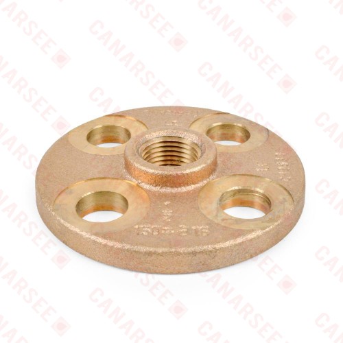 1/2" FPT Brass Floor Flange, Lead-Free