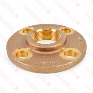 1-1/4" FPT Brass Floor Flange, Lead-Free