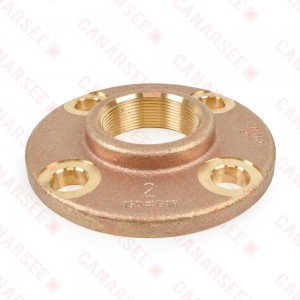 2" FPT Brass Floor Flange, Lead-Free