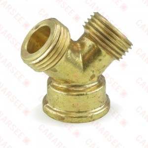 3/4" Garden Hose Brass Wye "Y"